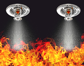 sprinklers and fire